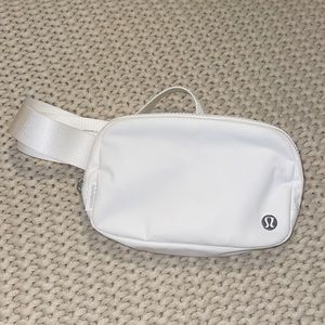 RARE Lululemon White Belt Bag
